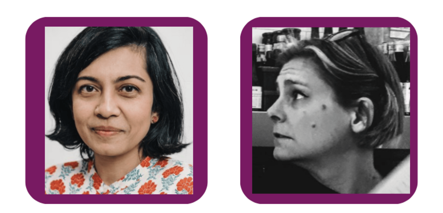 Image split between images of Dr Hemangini Gupta and Professor Sarah Childs.