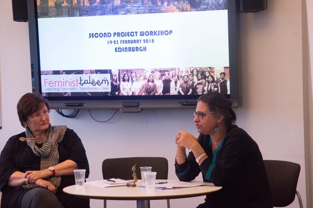Prof Fiona Mackay and Prof Rachana John at Roundtable Discussion