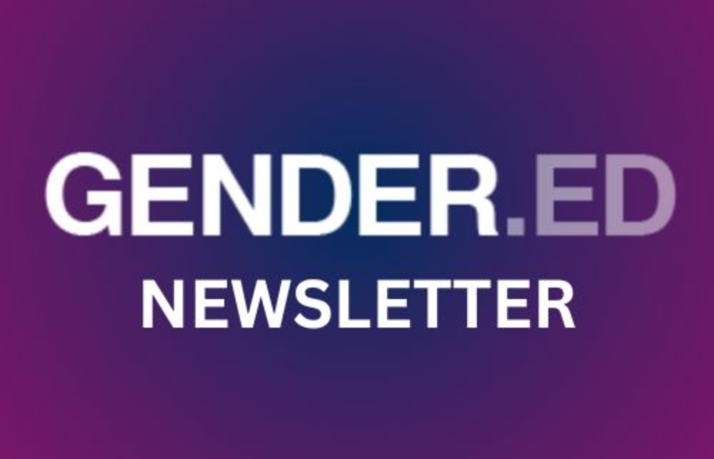 logo showing the GENDER.ED newsletter logo in purple