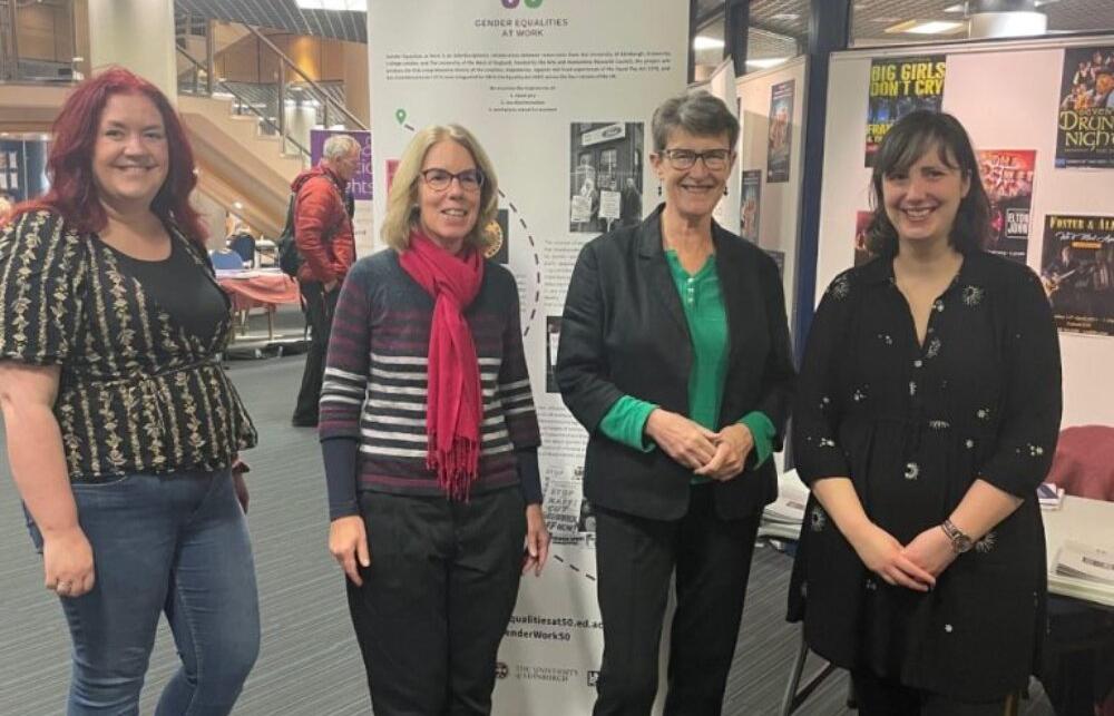 The Gender Equalities at Work team, from L-R Tanya Rhodes, Louise Jackson, Ann Henderson and Frances Galt.