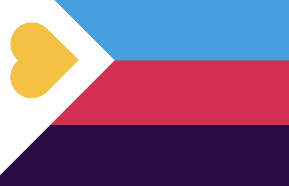 Tricolor Polyamory Pride Flag